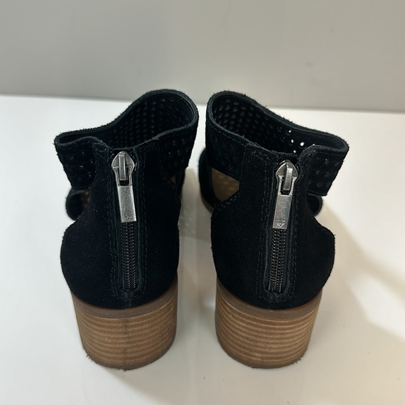 Lucky Brand Nacria Black Suede Perforated Booties Size 8.5 - Picture 7 of 16